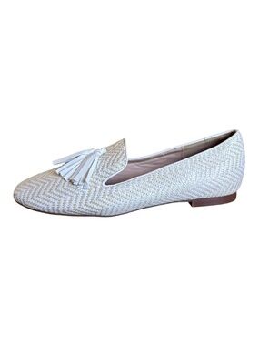 Rag & Co Dara Raffia Tassel Loafers Beige Size 7.5